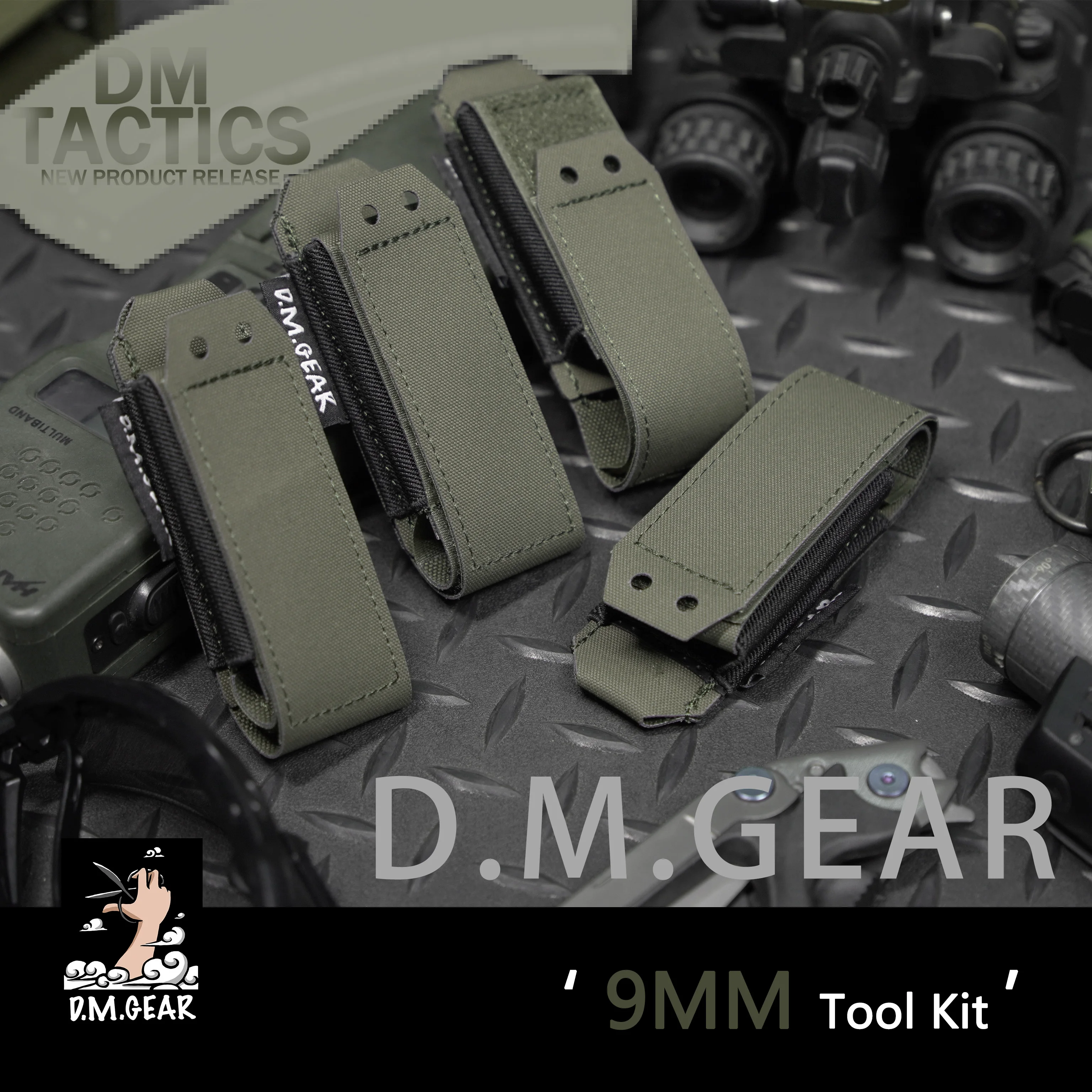 

Dmgear 9mm Magazine Pouch Bag Quick Release Molle Carrier Air Gun Tactical Vest Gear Military Accessories War Game Outdoor Hunt