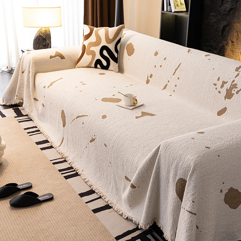 Home Sofa Seat Cover Living Room Sofas Covers Knitted Blanket 3 Seater Sofa Cover Full Set L Shape 2 Seater Cover 4