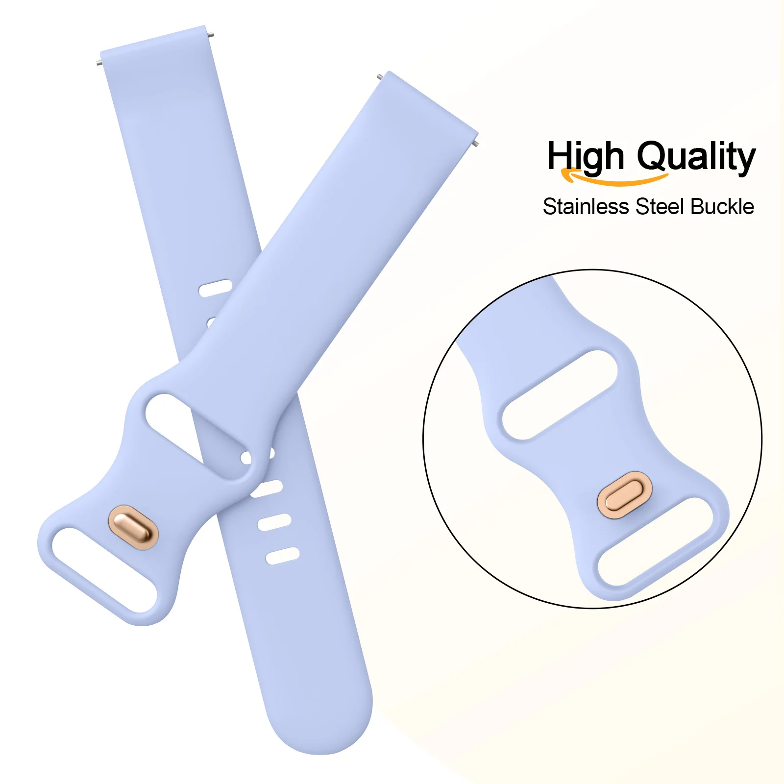 Versatile 20mm Silicone Watch Strap - Durable & Stylish Wristband Replacement