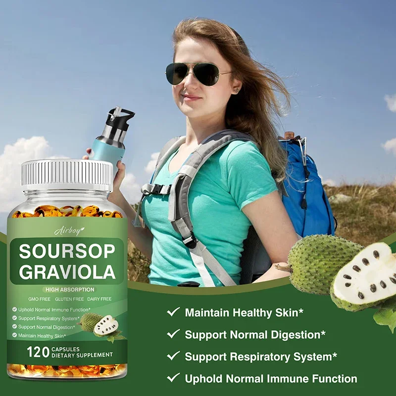 Soursop Graviola-Powerful Antioxidant, Promote Digestion & Cellular Health, Strengthen Immunity soursop supplement
