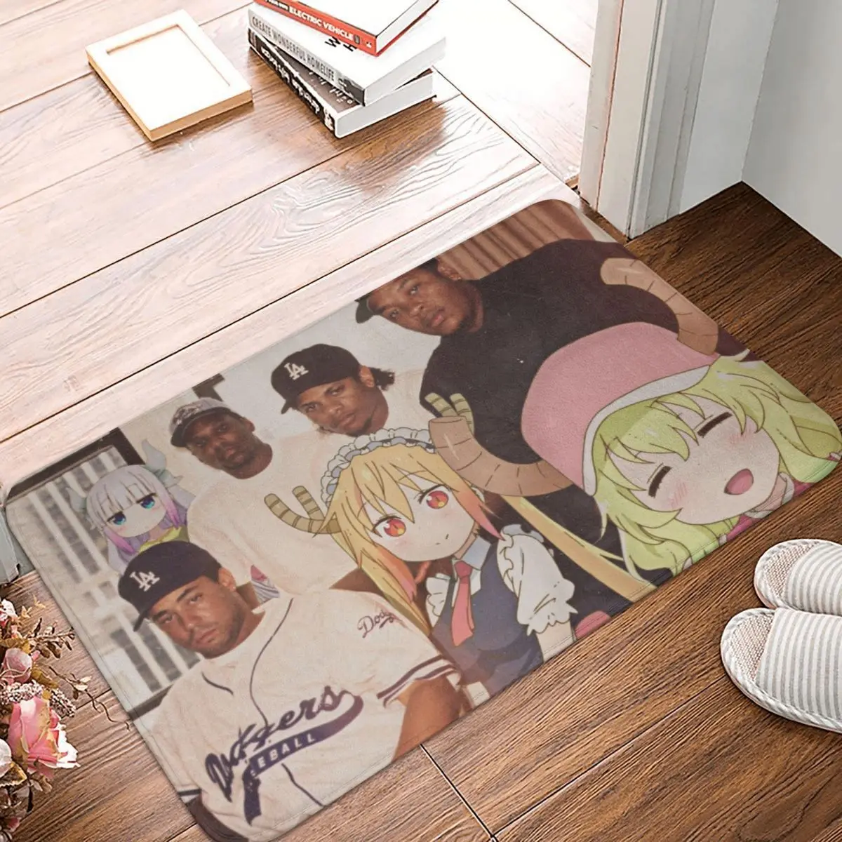 Maid Dragons And Their Crew Doormat Rug carpet Mat Footpad Polyester Anti-slip Antiwear Floor Front Room Corridor Kitchen |