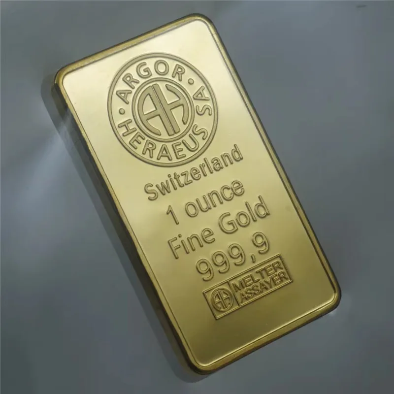 Credit Suisse issues gold nuggets, foreign commemorative 24k gold coins, foreign currency square plated nuggets