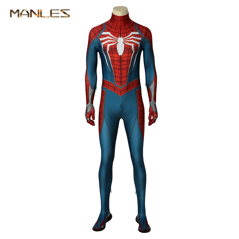 Marvel Spider-Man Costume Cosplay Game Spider-Man Ps4 Stretch 3D Print Body Set Halloween Supereroe Vestiti Cosplay