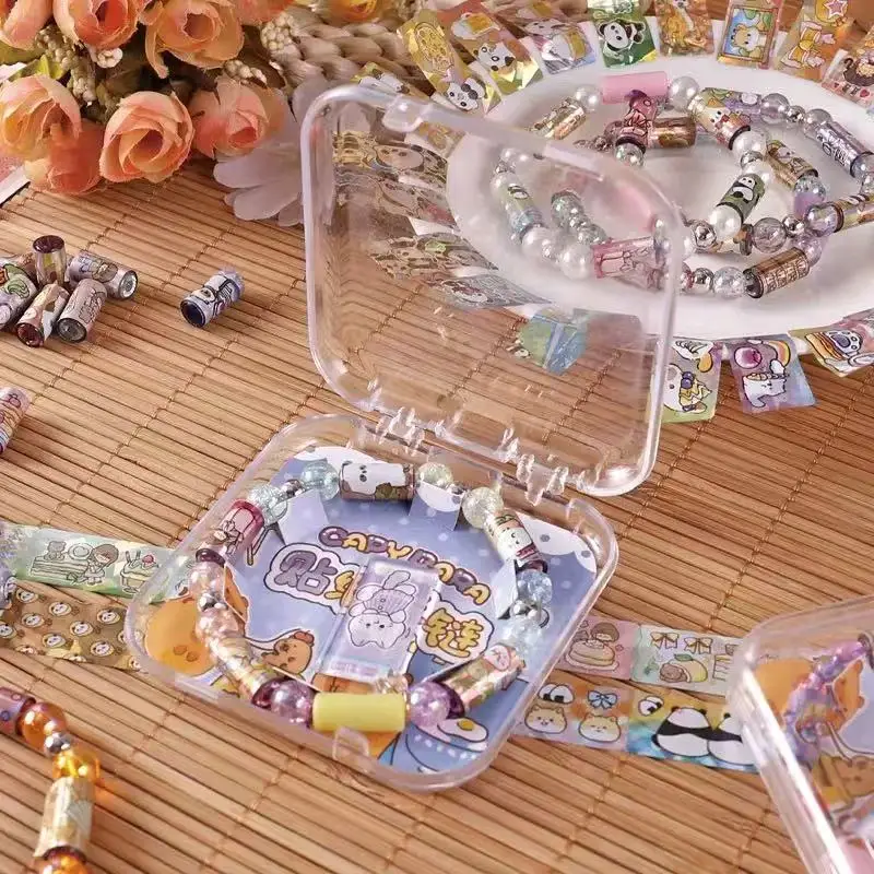 DIY Creative Sticker Bracelet Kit - Bead and Stationery Craft Set