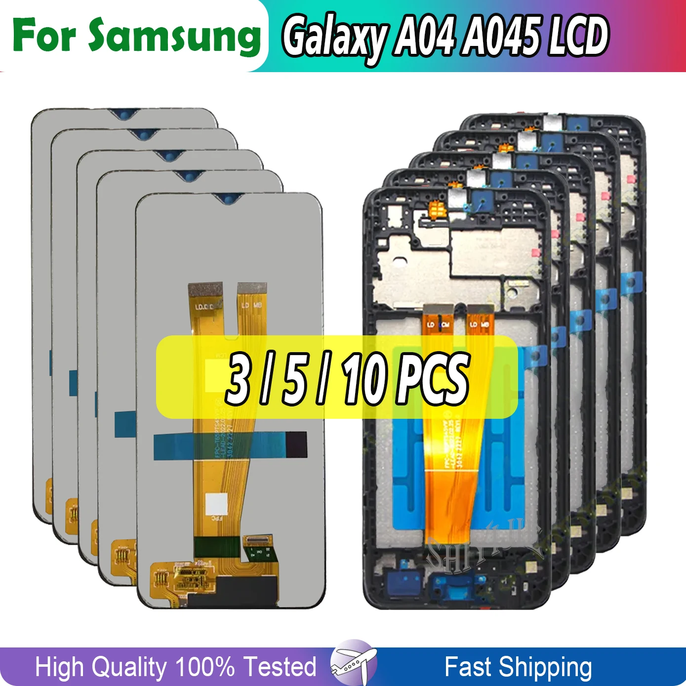

3/5/10Pcs 6.5'' LCD For Samsung Galaxy A04 A045F A045M LCD For Samsung A045 A045F/DS Display Touch Screen Digitizer