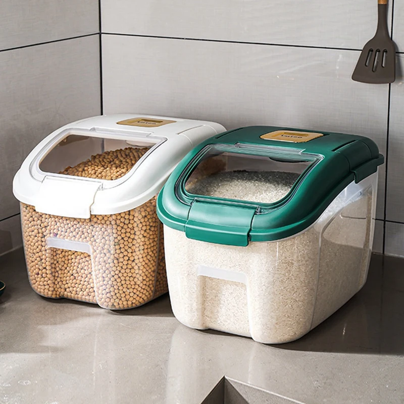 

Кухонный Контейнер-ведро 5 кг, влагостойкий контейнер для риса с защитой от насекомых, герметичная зернистая банка, домашнее хранение, контейнер для хранения пищевых продуктов для собак