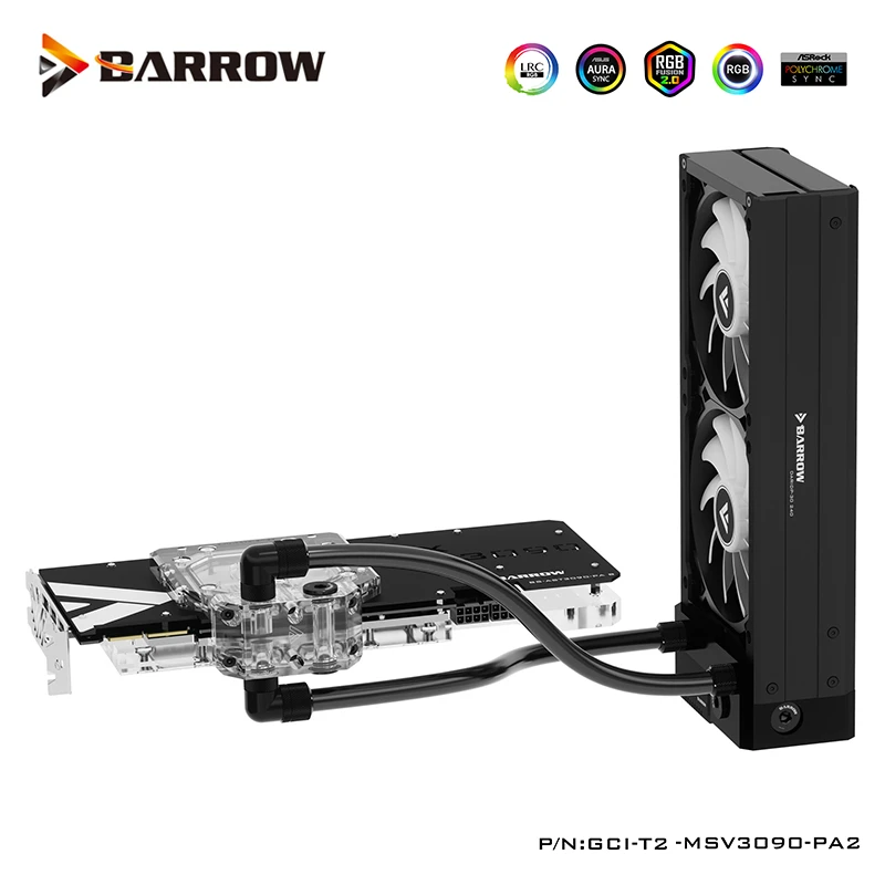 BARROWCH GPU Water Cooling AIO Kit Compatible MSI RTX 3090 VENTUS 3X OC