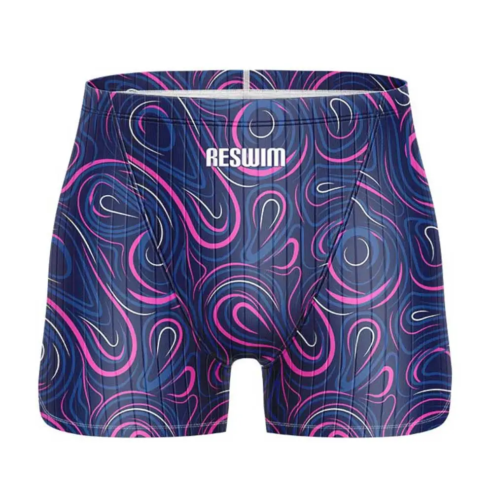 New Men's Swim Short Jammer Swimsuit Endurance Athletic Training Swimsuit Racing Swimming Trunks Swimwear Surfing Jammers Pants 3