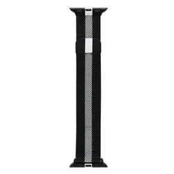 Elegant Milanese Loop Stainless Steel Watch Band Bracelet Strap - 42mm - 44mm - 45mm - 49mm (39 Black silver)