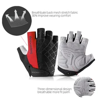 ROCKBROS Cycling Bike Gloves Half Finger Shockproof Breathable MTB Mountain Bicycle Sports Gloves Men Women Cycling Equipment 2
