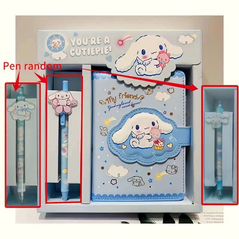 산리오 헬로키티 쿠로미 시나모롤 마이멜로디 노트북 |   젤 펜 노트패드 데일리 위클리 아젠다 플래너 귀여운 문구 세트