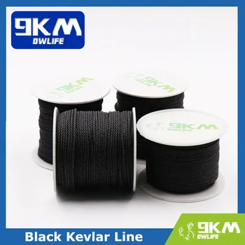 50Lbs-2000Lbs Black Kevlar Line Braided Fishing Assist Line Kite Camping Line Backpacking Cord TTent Guyline Tactical Rope 1