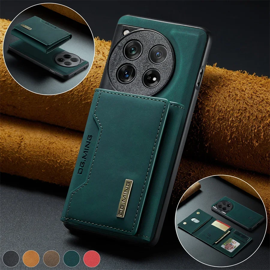 2-in-1 Magnetic Detachable Leather Wallet Case with Kickstand and Credit Card Holder