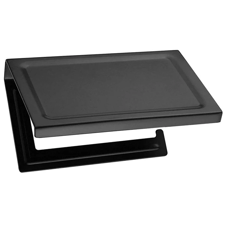 HOT-Toilet Paper Holders,Wall Roll Paper Holders With Storage Shelf,Both Adhesive And Drilling Toilet Paper Tissue Stand