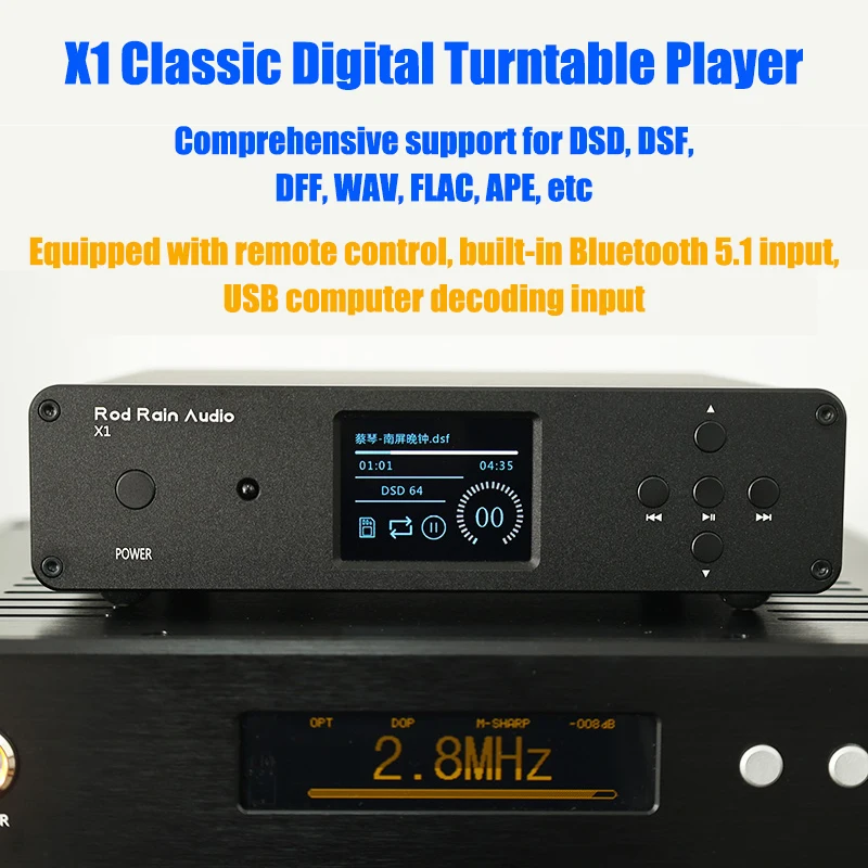 

Dual 9038 QCC5125 X1 DAC DSD512 Lossless Digital Bluetooth5.1 Decoder Turntable Player Support SBC/AAC/aptx/aptx LL/aptx HD/LDAC