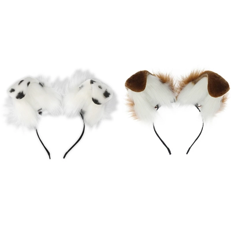 

MXMB пушистый обруч для волос в стиле аниме, подвижная повязка для волос с собачьими ушками, реквизит для фотосессии для повязка