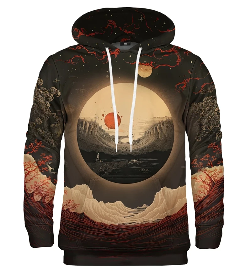 Mens Cat Warrior Guard With Knife Art Print Casual Hooded Zip Up Jacket