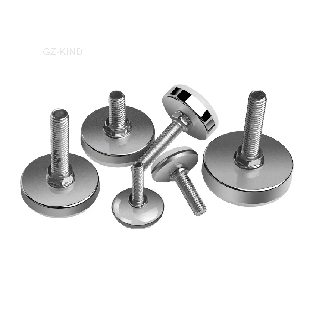 Leveling Foot Base M6 M8 M10 Screw Height Adjustable Dia 30mm 35mm 43mm 50mm 2 Pcs 4 Pcs 8 Pcs table foot pad table leg tips floor protector caps
