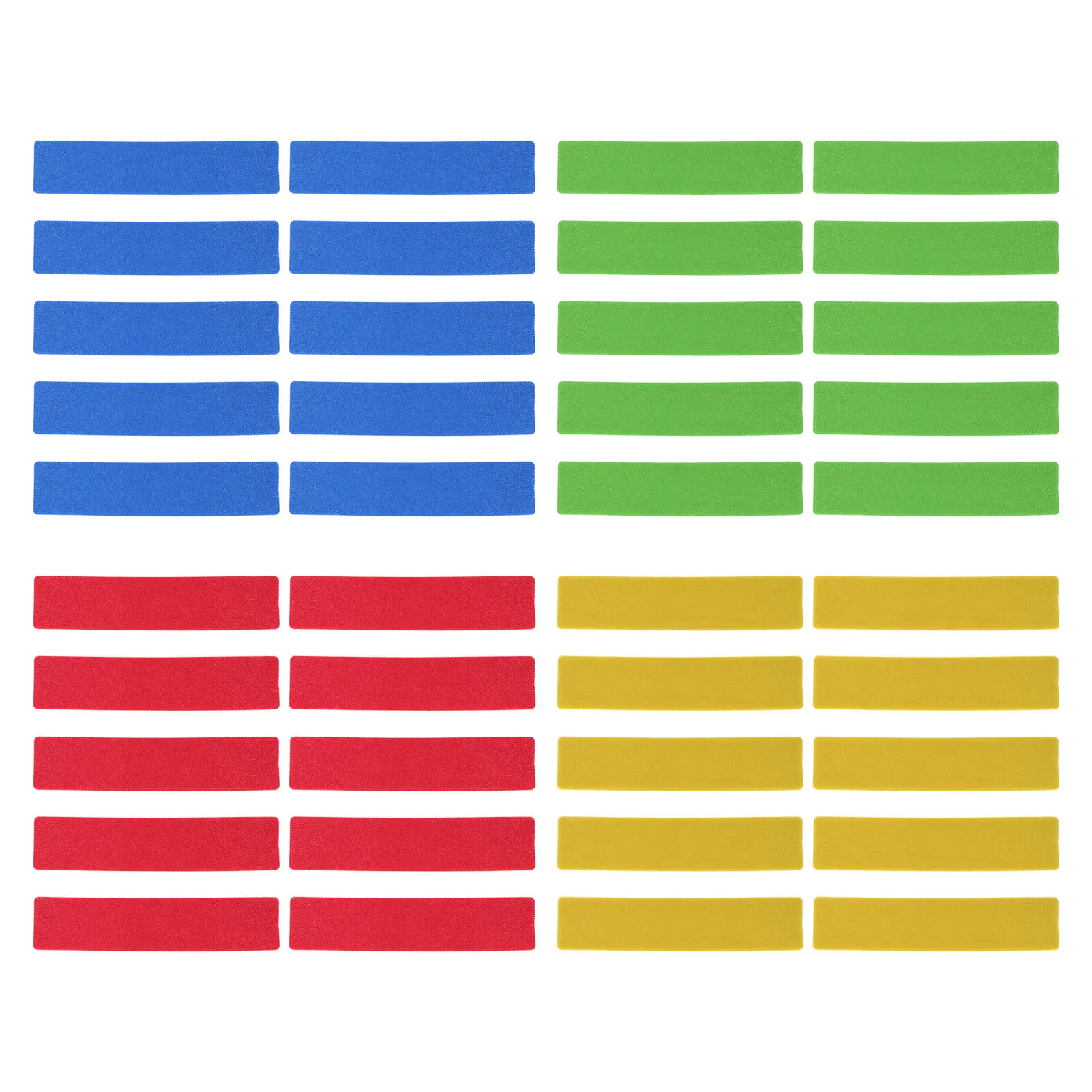 10pcs Tennis Court Marker Good Toughness Court Line Marker Bright Color Rectangular Flat Sign Sticker for Basketball