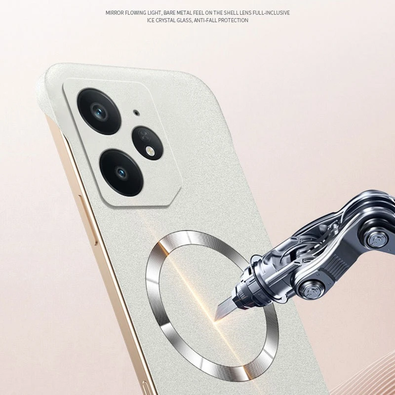 Ultra Thin Sandstone Frameless Magnetic Case with Magsafe Compatibility - Shockproof Hard Cover