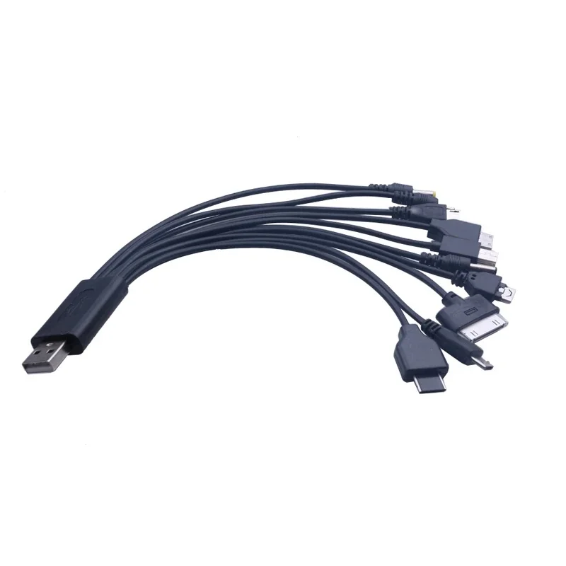 Multi-Function Universal USB Multiport Charging Cable - 10-in-1 Phone Charger Cord (1/5/8-Pack)