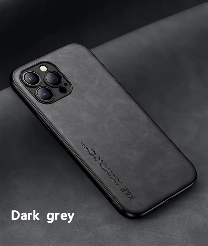 Magnetic Luxury PU Leather Phone Case For iPhone 13 11 12 Pro Max XS Max XR X 7 8 Plus 13Pro 11 Soft Matte Business Back Cover cool iphone 11 Pro Max cases
