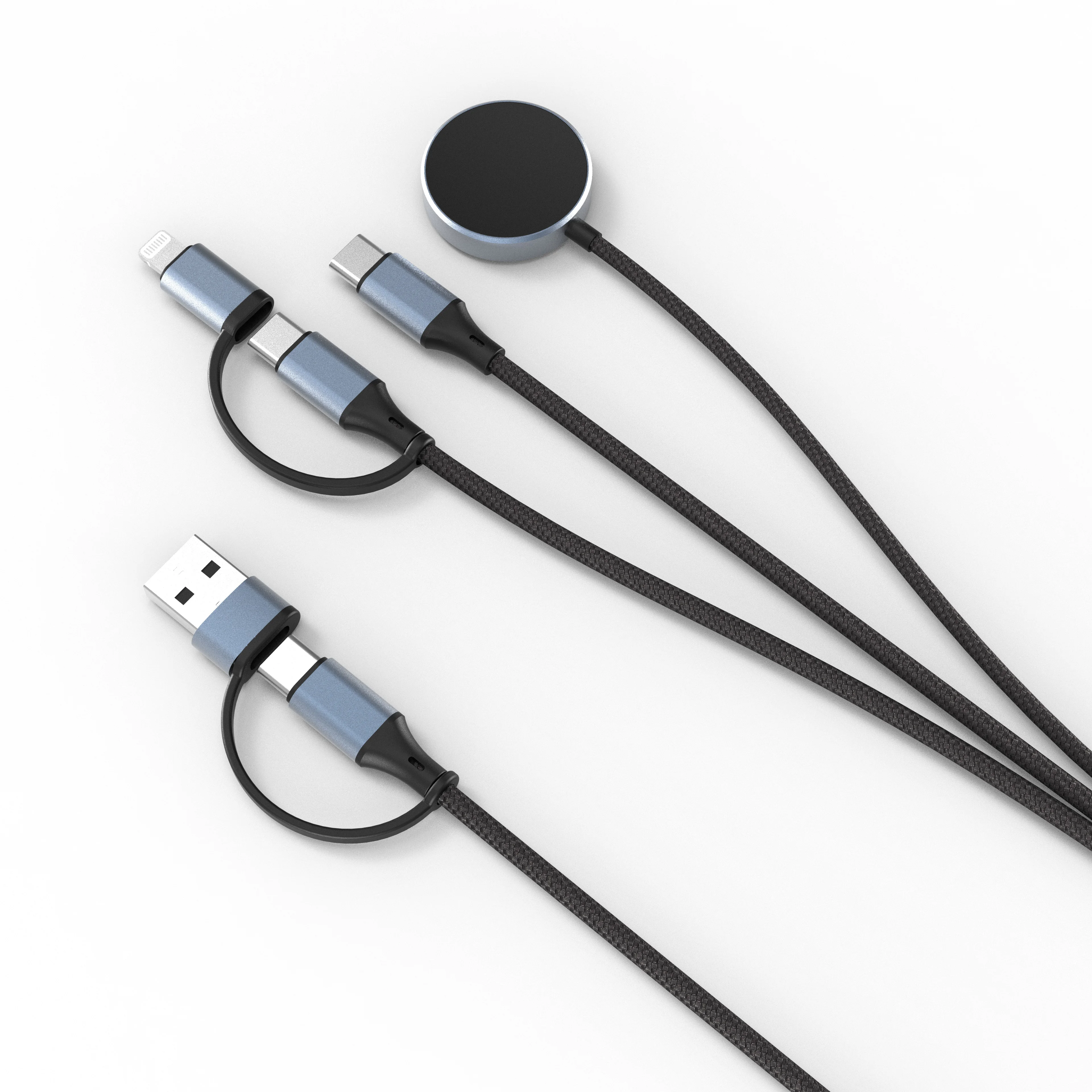 كابل شحن سريع متعدد الوظائف لساعة أبل/ساعة جالاكسي...