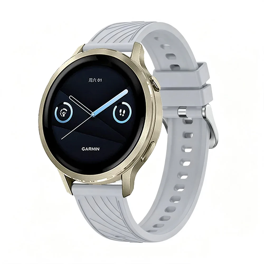 18mm Adjustable Sports Silicone Strap - Comfortable Wristband for Smartwatches