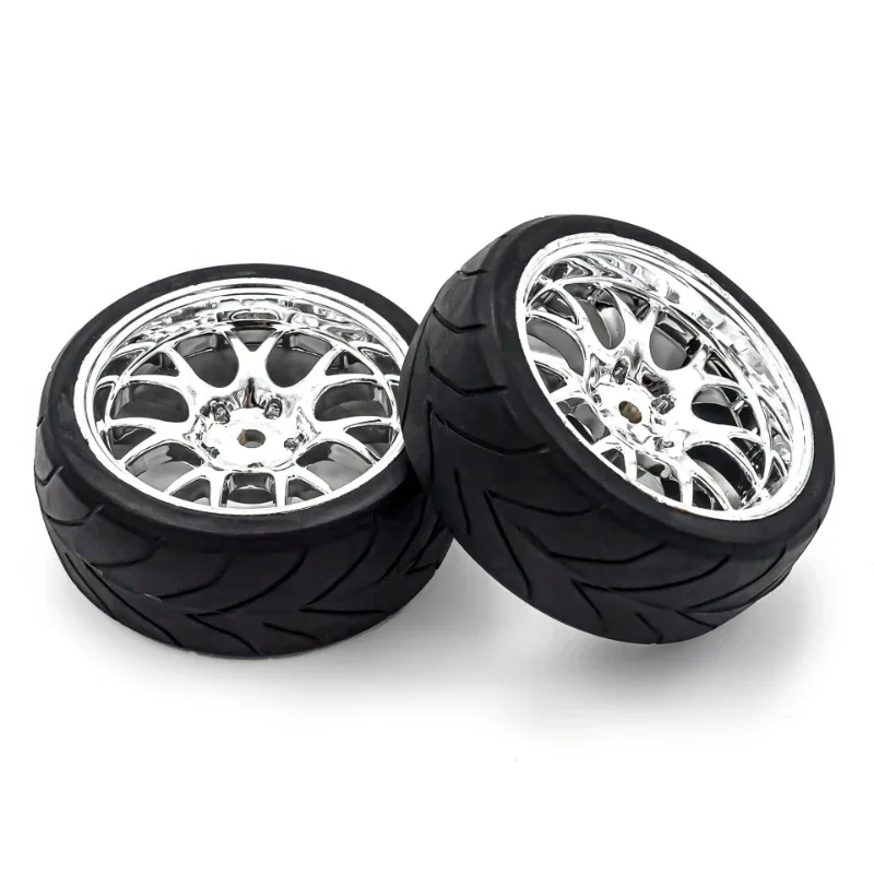 4PCS 66mm 1/10 On Road Tires & Wheels Rims 12mm Hex Hub for Redcat HPI Tamiya Exceed RC Touring Car HSP 144001 94123 94122 CS