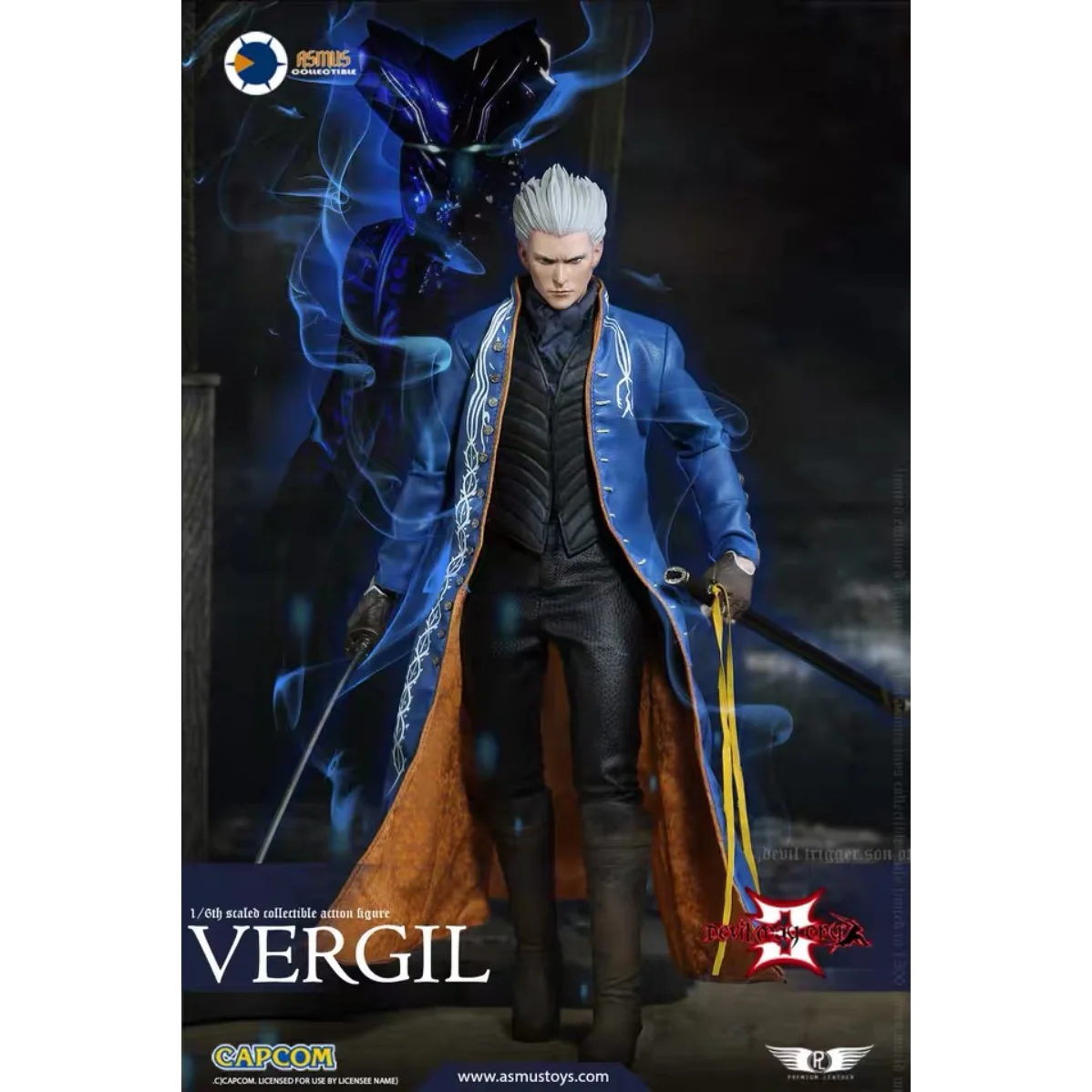 Stock Original Genuine Asmus Toys Vergil Dmc002 Devil May Cry 3 1/6 Vergil Mobile Sculpture Game Doll Anime Toys Ornamento Modello