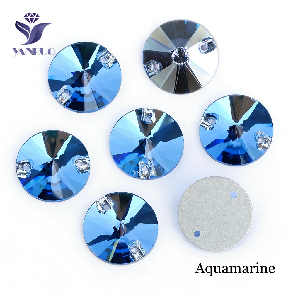 Premium Round Sew-On Rhinestones – Flat Back Glass Stones