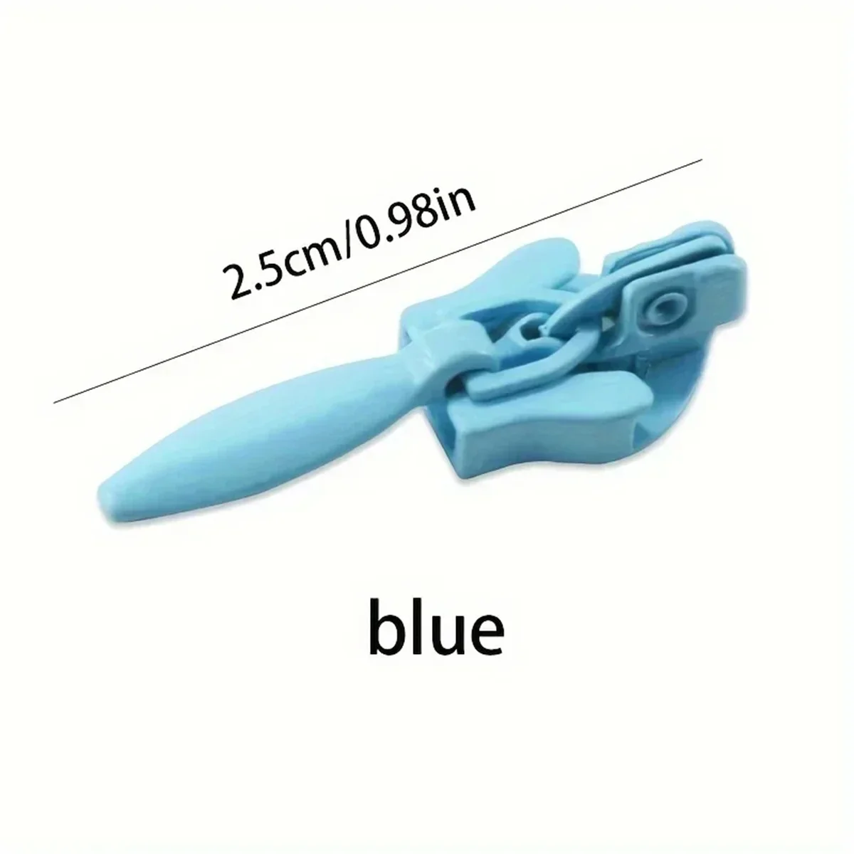Assorted Colors Nylon Zipper Pulls 3# Invisible Slider 20pcs For DIY Clothing Repair