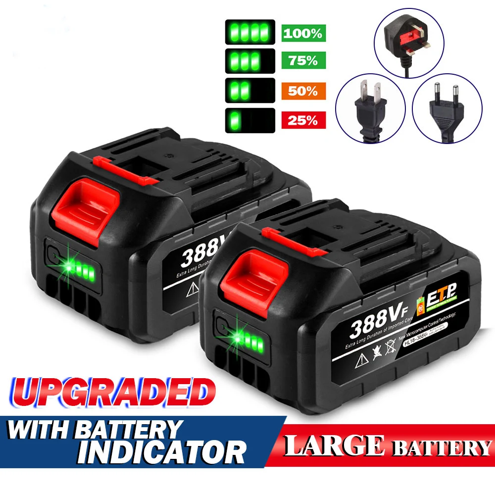 New Rechargeable Battery 18V Lithium Battery for Makita 18V B series Battery With Battery Indicator for Drill/Saw/Angle Grinder for milwaukee battery adapter m18 18v lithium battery convert to dewalt 18v 20v max lithium battery power tool accessories