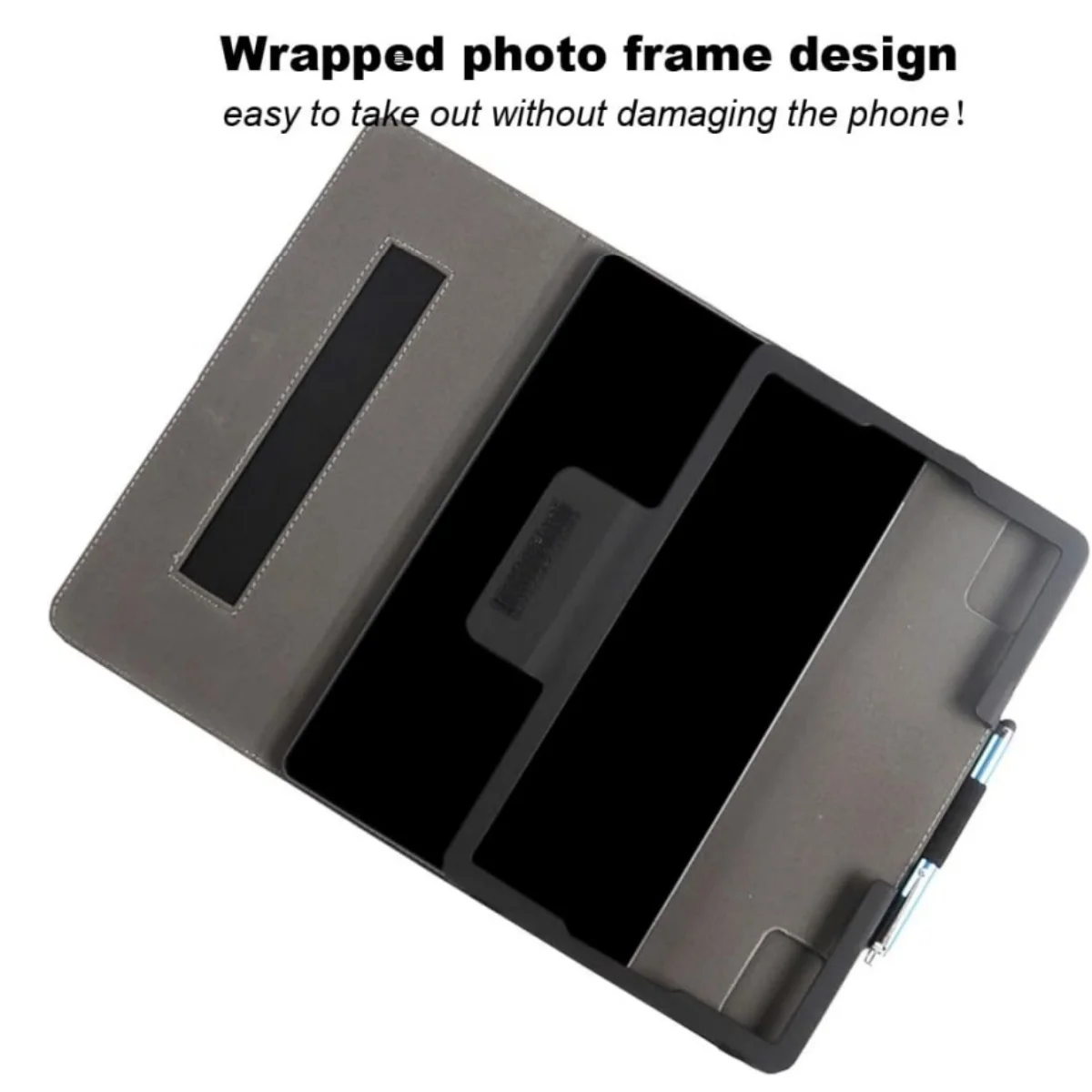 Premium Magnet Cover: PU Leather Folio Folding Stand Case