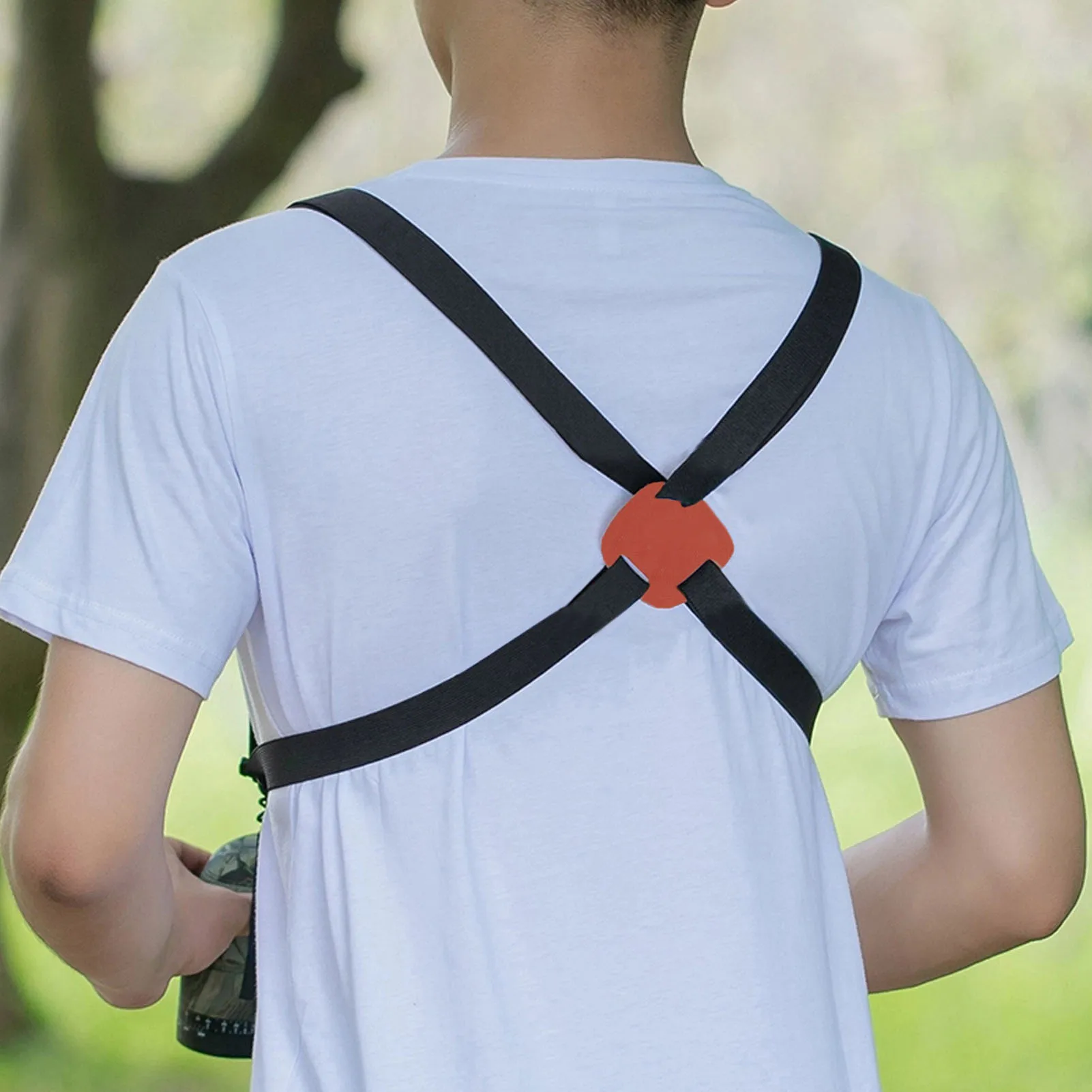 Leather Webbing Optics Binocular Harness Strap X-shaped Adjustable Belt Monocular Harness Strap Powerful Binoculars Telescope 4