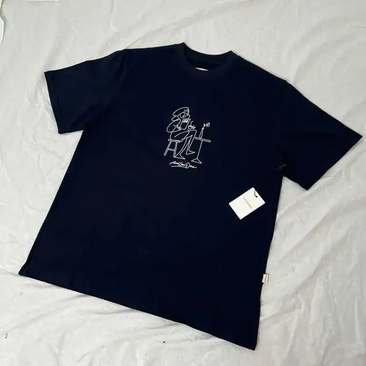2025 New Men's and Women's Same Summer Pure Cotton Printing Short Sleeves Are Simple, Casual and Comfortable 5