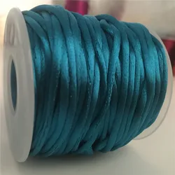 Vibrant 2mm Satin Cord for Chinese Knotting & DIY Crafts (374 ocean blue)
