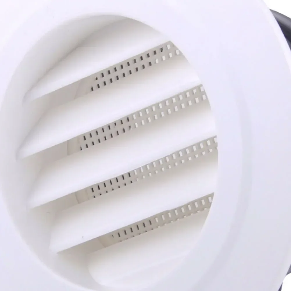 ABS Ceiling Wall Air Ventilation Cover Round Ducting Air Vent Grille Louver 75/100/125/150/200mm Kitchen Bath Outlet 1pc