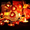 10pcs Love LED String Lights Suitable For Valentine's Day Wedding Christmas Garden Bedroom Party Decoration Without Battery 4
