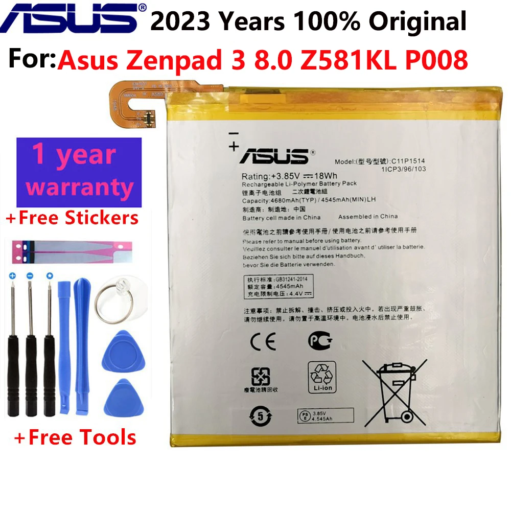 100 original baterai baru 4680mah c11p1514 kualitas tinggi untuk baterai tablet asus zenpad z8