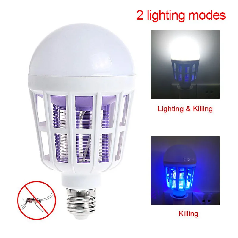 AC 220V LED Mosquito Killer E27 Socket LED Bulb Home Lighting Bug Zapper Trap Lamp Insect Anti Mosquito Repeller Light K4