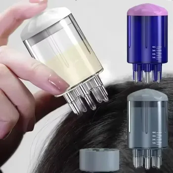 Olio per Capelli, Applicatore Portatile per Cuoio Capelluto, Pettine per Applicazione Liquidi Nutrienti, Pettine Massaggiante con Sfera, Mini Pettine per la Crescita dei Capelli, Trattamento per Cuoio Capelluto