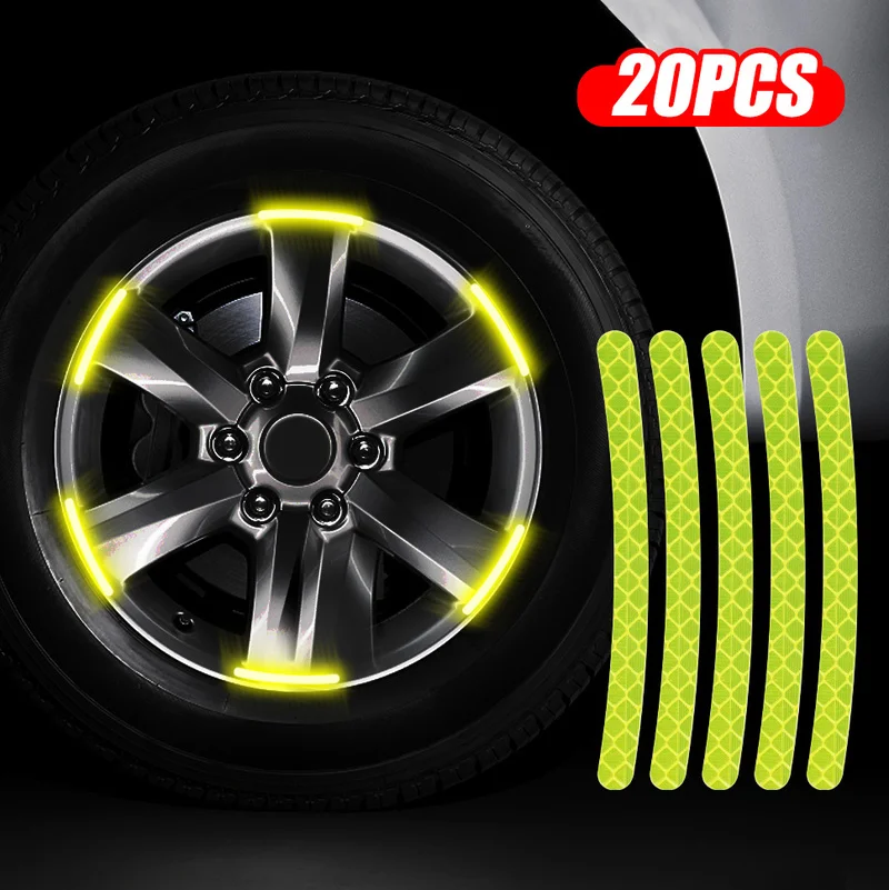 40X Auto Rad reflektierende Streifen Aufkleber Nacht Reifen