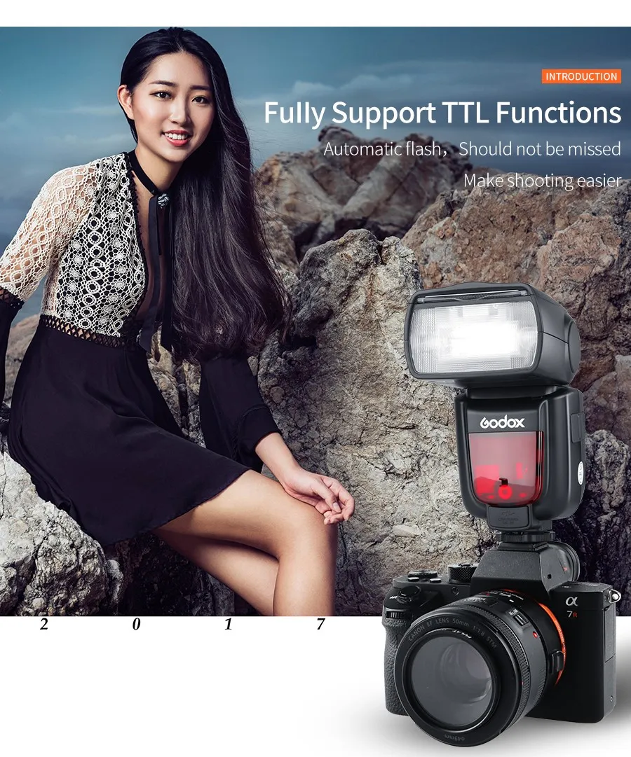 Godox TT685 TT685C TT685N TT685S TT685F TT685O TTL HSS Camera Flash Speedlite fo