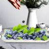 4 Pcs Square Paper Lace Plate Cardboard Serving Platters Cookie Candy Table Containers Blue Plates Trays Fruit Party 2