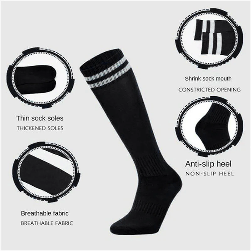 New Football Socks Knee length Cotton Socks Sweat Absorbing and Breathable Adult and Children's Sports Socks