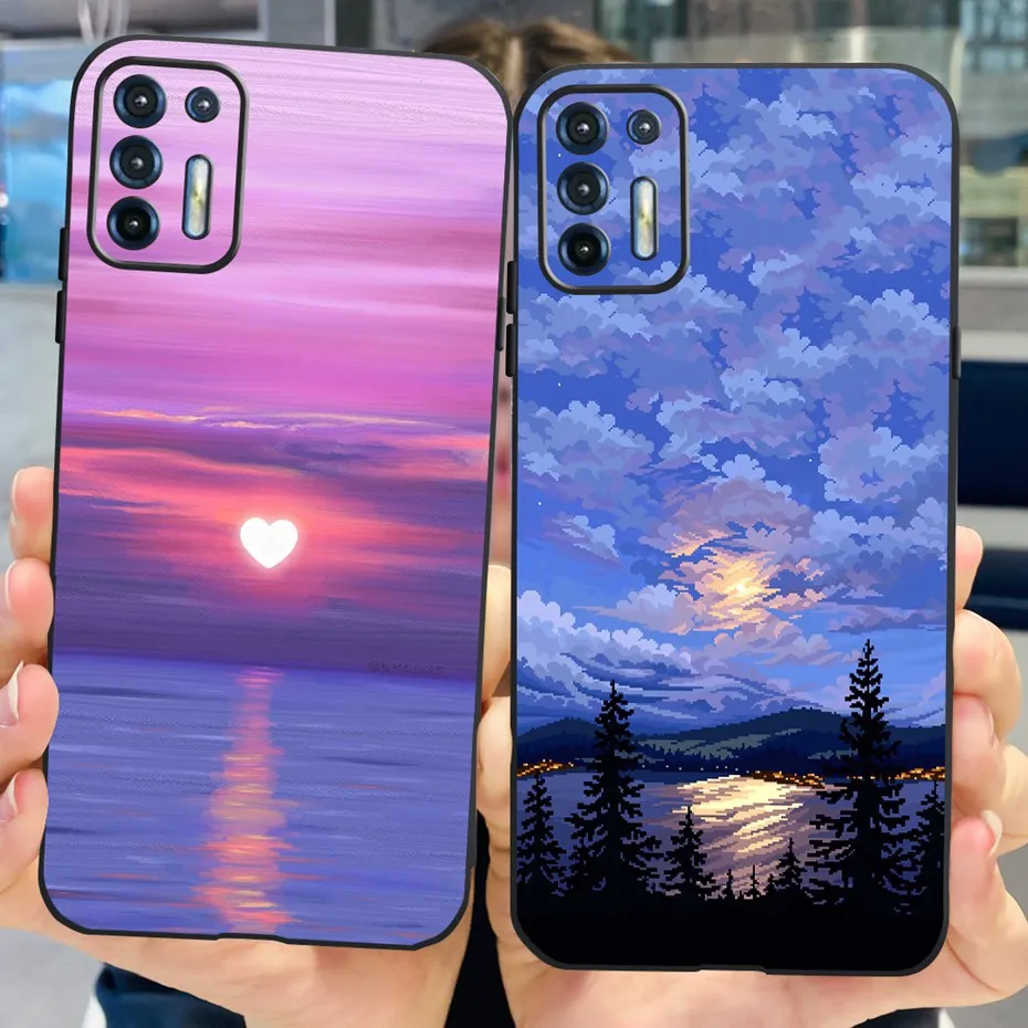 Stylish Black Silicone Bumper Phone Case - Soft TPU Cover with Fashionable Design