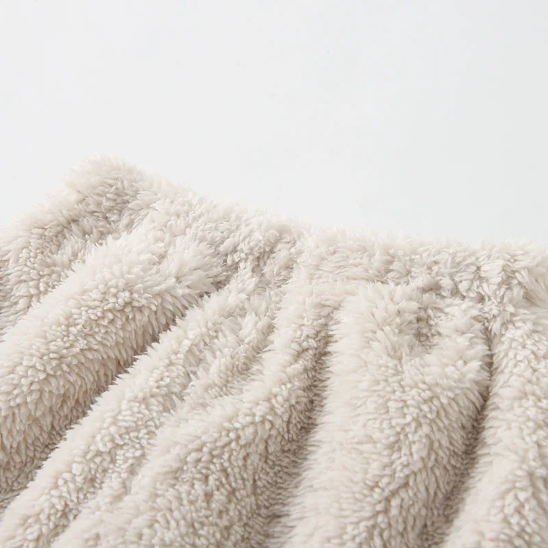 Winter Kids Hoodie Sweatpants Set Cute Bear Thicken Girls Outfit