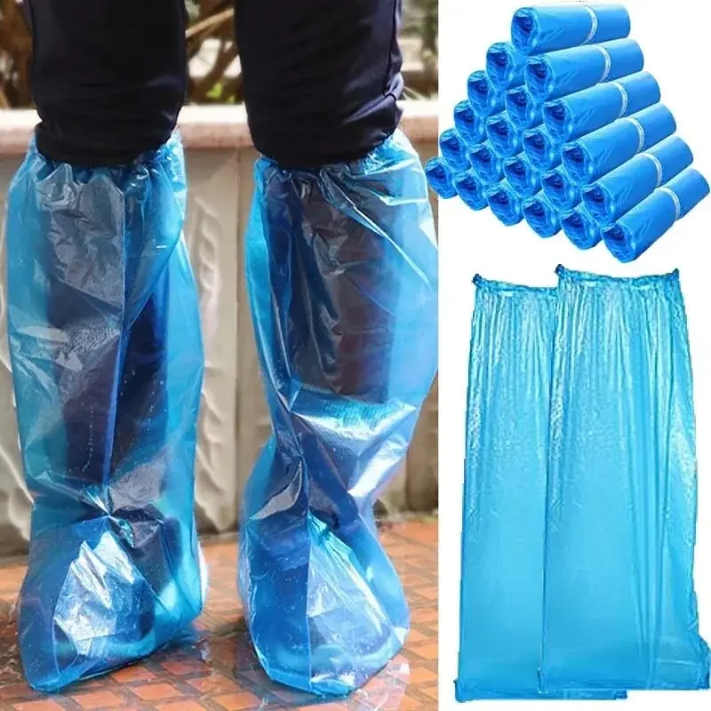 Disposable Shoe Covers Plastic Outdoor Rainproof Waterproof Foot Covers 40pcs