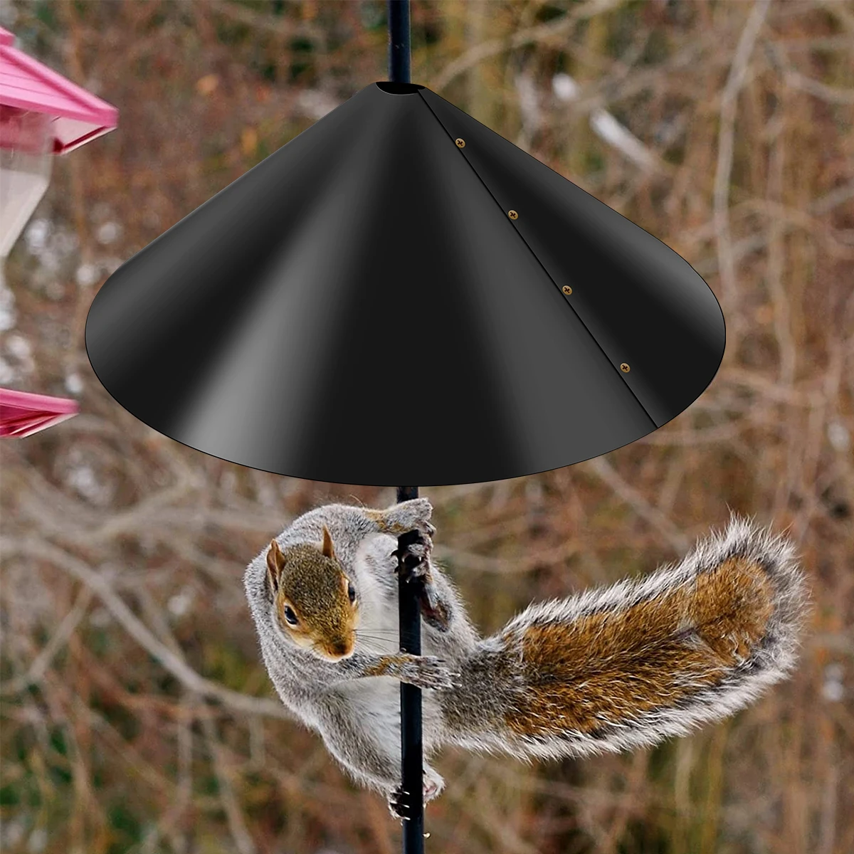 Squirrel Baffle 2Pcs 18inch Wrap Around Squirrel Proof Baffles Reusable Raccoon Proof with Accessories For Bird Feeder bird feeder parrot feeder